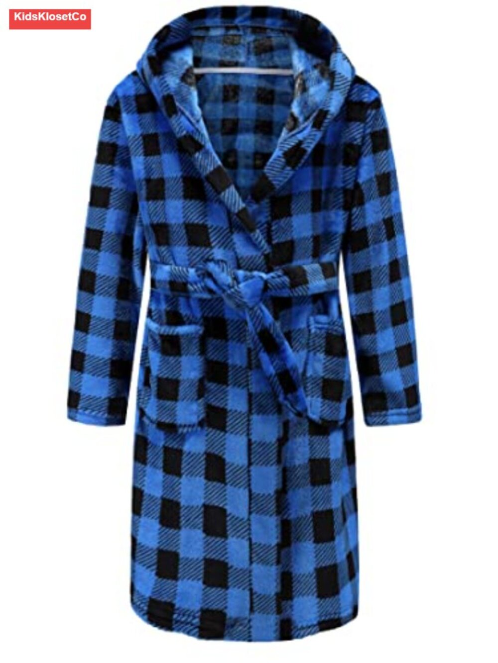 Girls Fleece Hooded Robe Kids Warm Bathrobe Soft Fuzzy Bath Robe